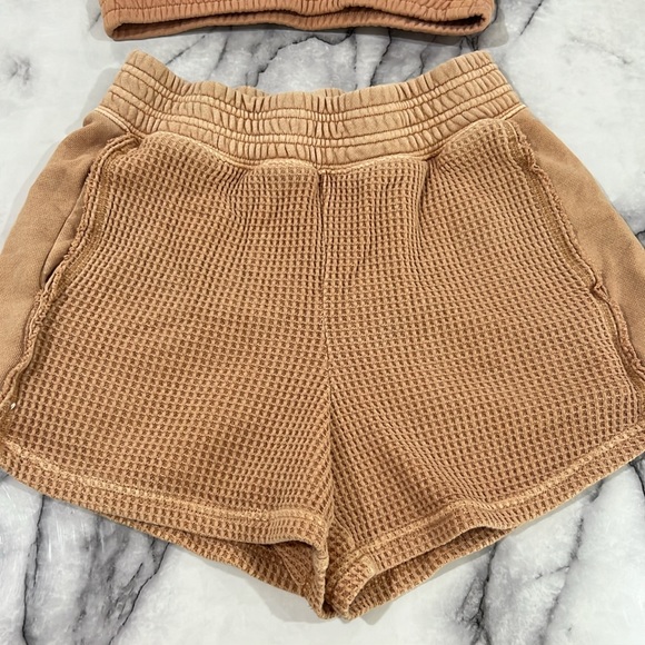 Aerie Bralette Small & Shorts Xsmall Tan Set - Picture 4 of 7